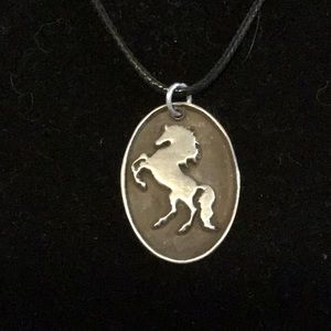 Sterling Silver Stallion pendant 925